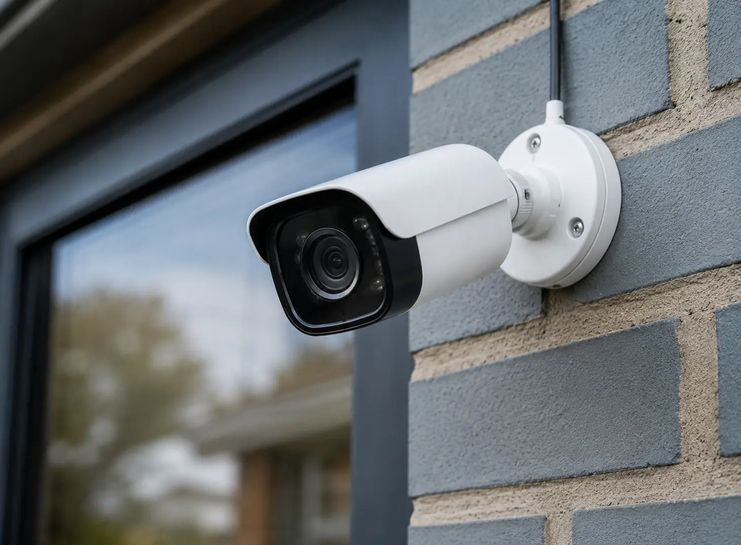 a mounted finished CCTV camera
